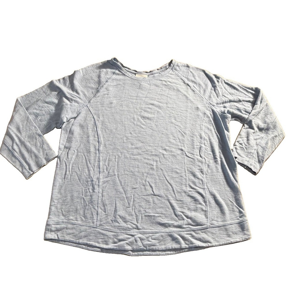 J. Jill light blue slub knit raglan long-sleeve top‎ Size XL